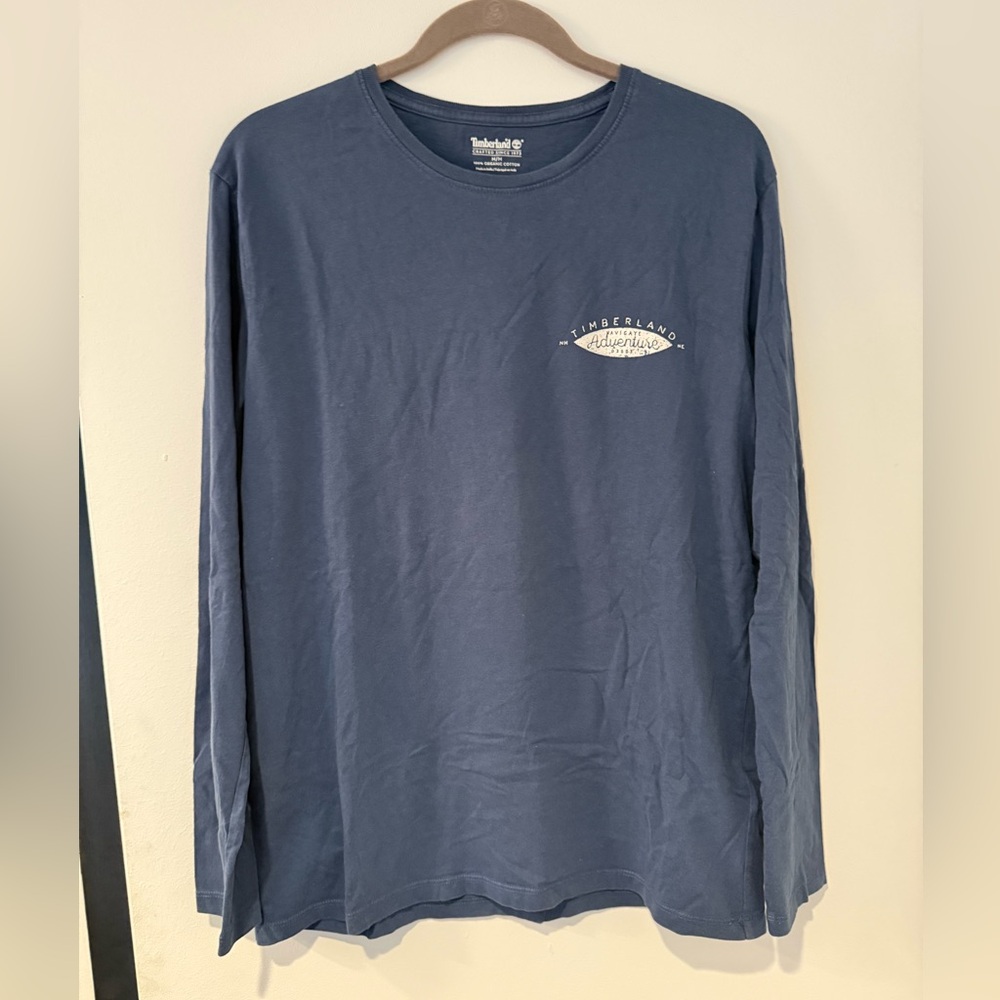 Timberland Men’s Long Sleeve Navy T-Shirt Medium